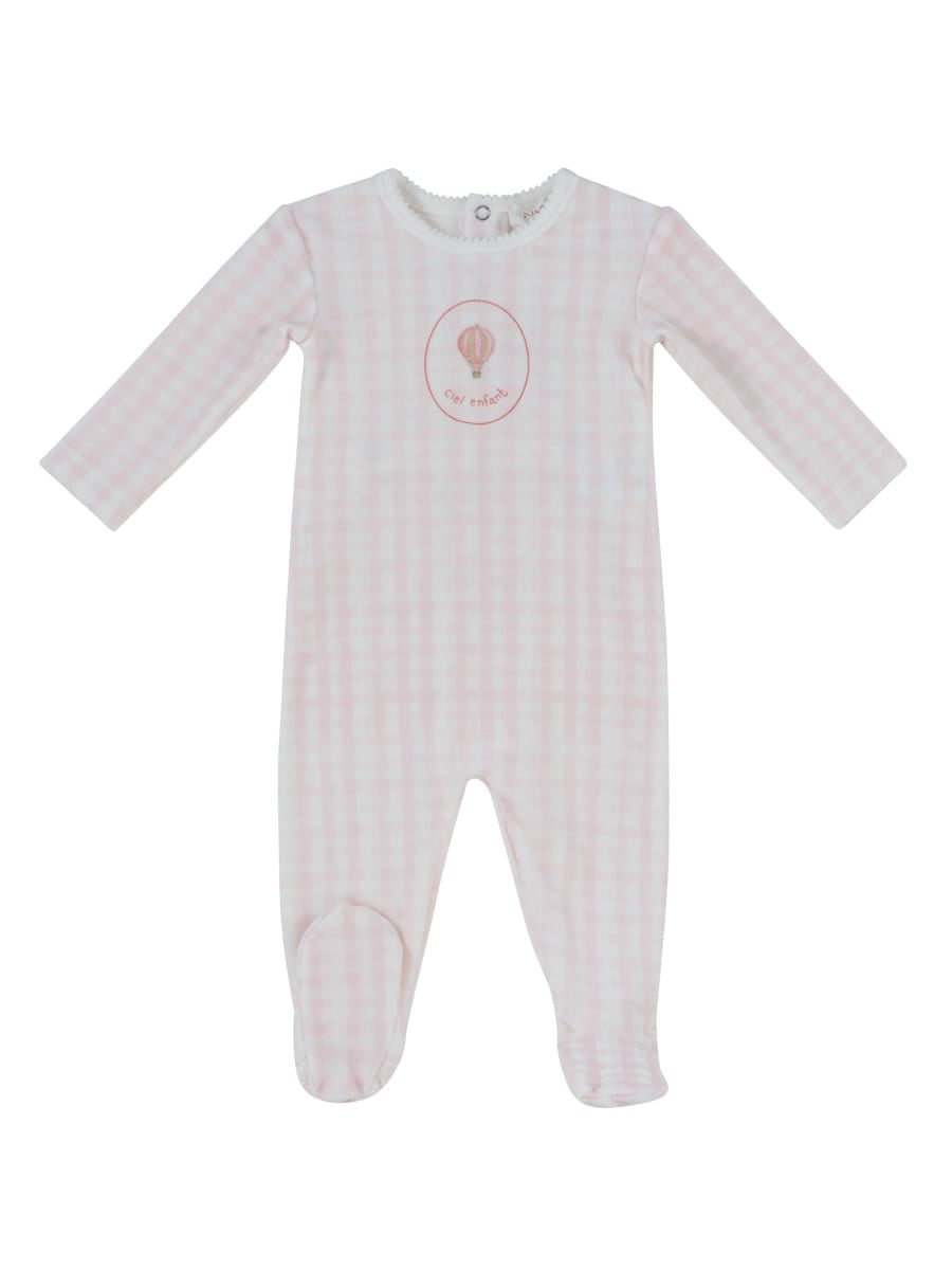 Ciel Enfant Gingham Footie - Pink