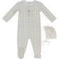 Ciel Enfant Gingham Footie & Hat Set