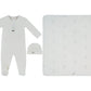 Atelier Bunny Footie, Hat & Blanket Set - Blue