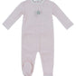 Bunny Stripe Footie - Pink