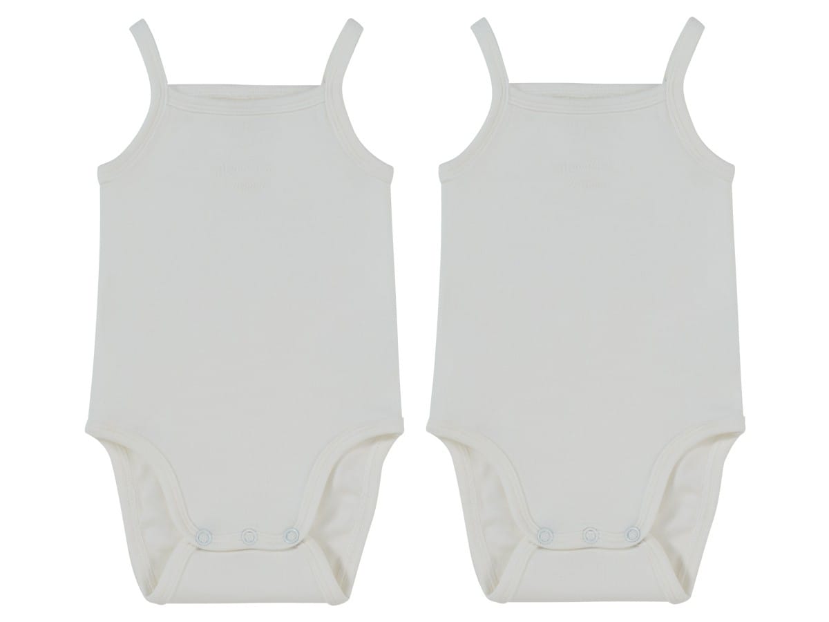 Mon Bebe 2 Pack Onesies - White