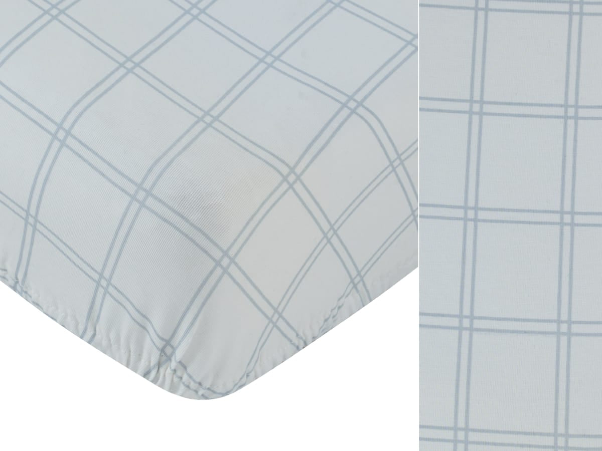 Whinny Plaid Fitted Bassinet Sheet - Blue