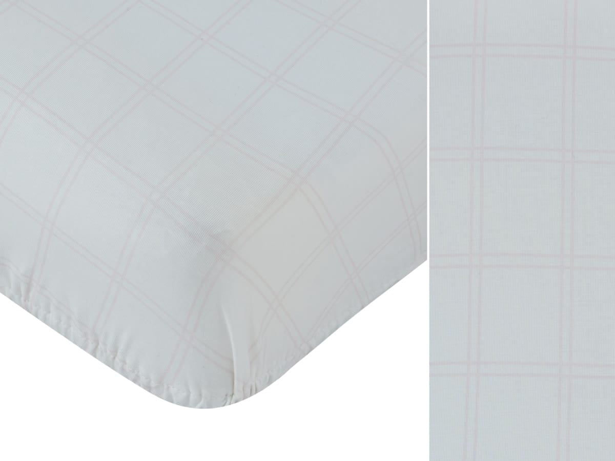 Whinny Plaid Fitted Bassinet Sheet - Pink