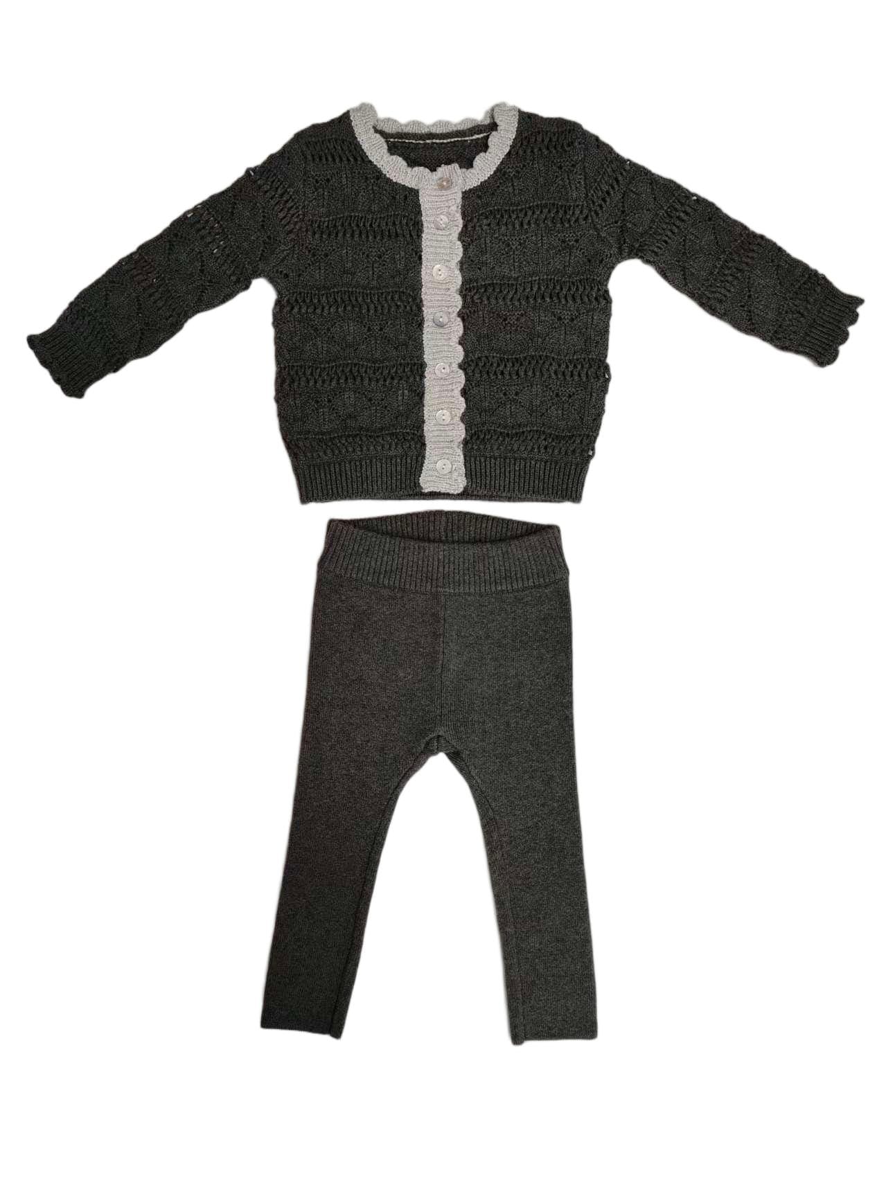 Cynthia Knit Set - Charcoal