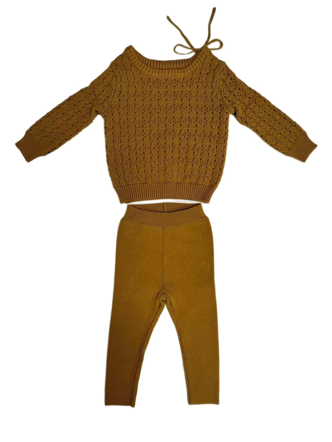 Samantha Knit Set - Mustard
