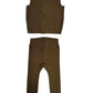 Nola Knit Vest Set - Mustard