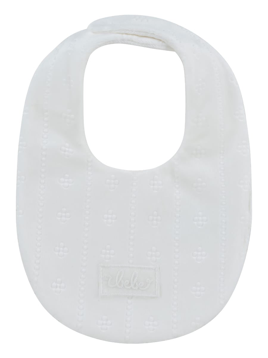 Bebe Pointelle Bib - White