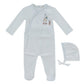 Meadow Friends Footie & Hat Set - Blue