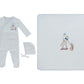 Meadow Friends Footie, Hat & Blanket Set - Blue