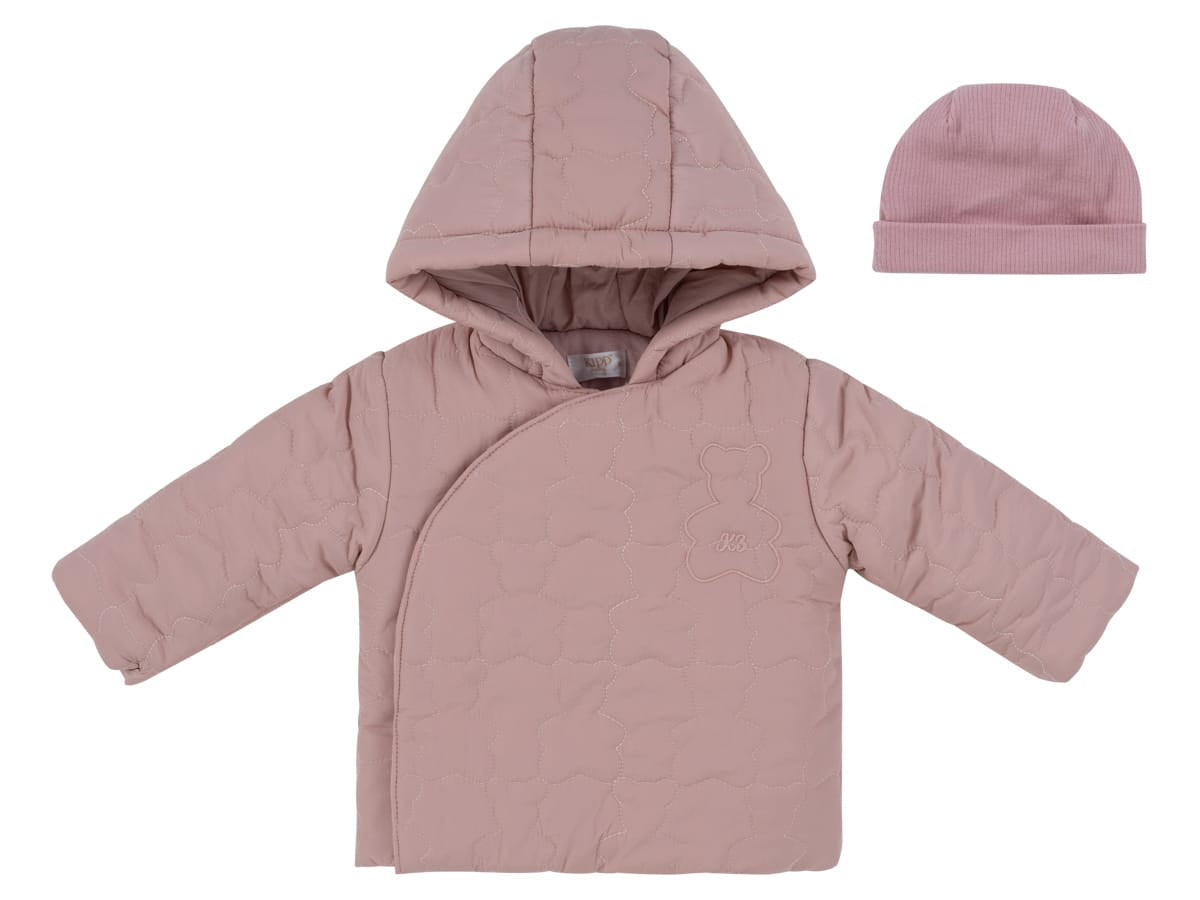 Petit Ours Padded Jacket & Hat - Pink