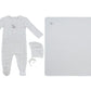 Whinny Plaid Footie, Hat & Blanket Set - Pink