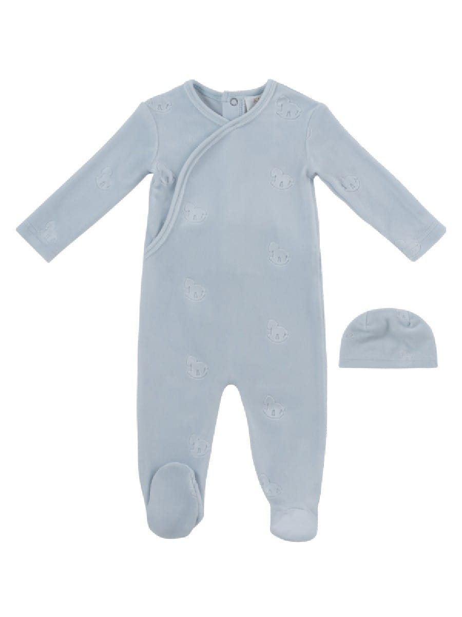 Whinny Wrap Footie & Hat Set - Blue