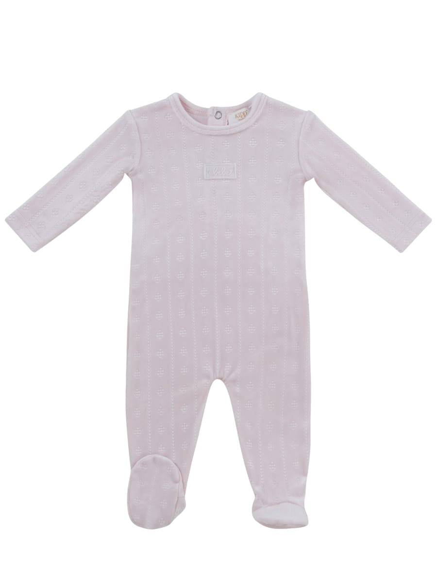 Bebe Pointelle Footie - Pink
