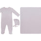 Bebe Pointelle Footie, Hat & Blanket Set - Pink