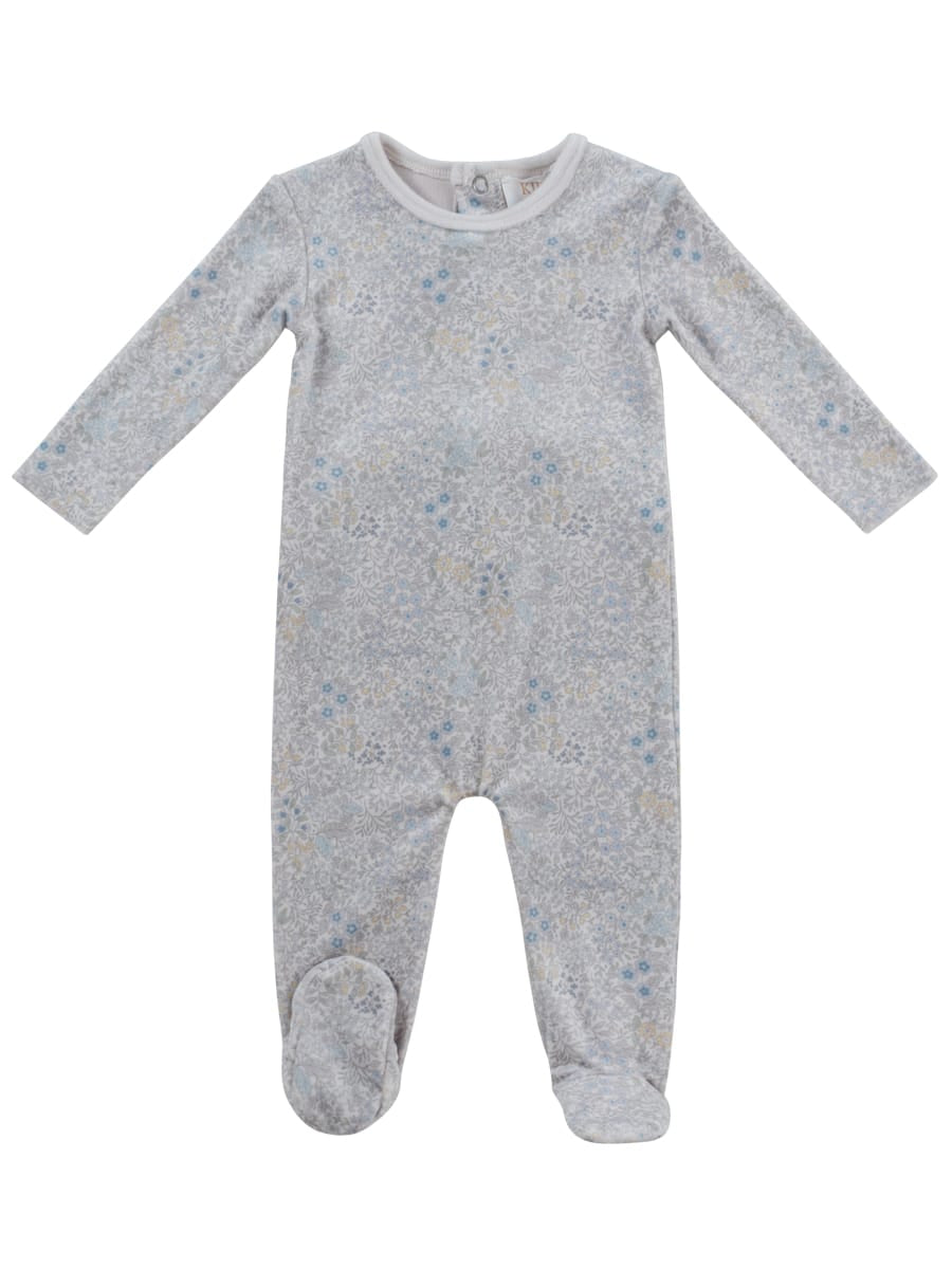 Petite Petal Footie - Blue