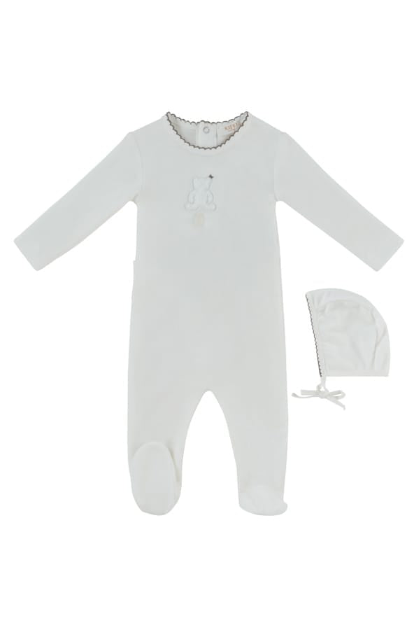 Fur Ever Yours Footie & Hat Set - Taupe