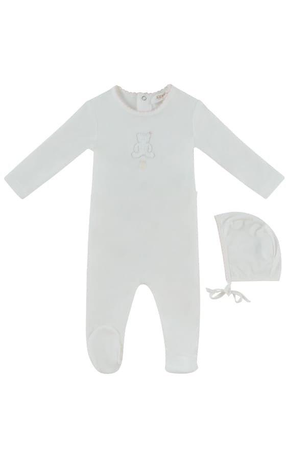 Fur Ever Yours Footie & Hat Set - Pink