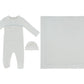 Mon Bebe D'Amour Footie, Hat & Blanket Set - Blue