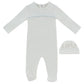 Mon Bebe D'Amour Footie & Hat Set - Blue