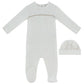 Mon Bebe D'Amour Footie & Hat Set - Taupe