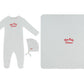 Mon Bebe Footie, Hat & Blanket Set - Red
