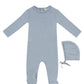 Mon Bebe Footie & Hat Set - Blue
