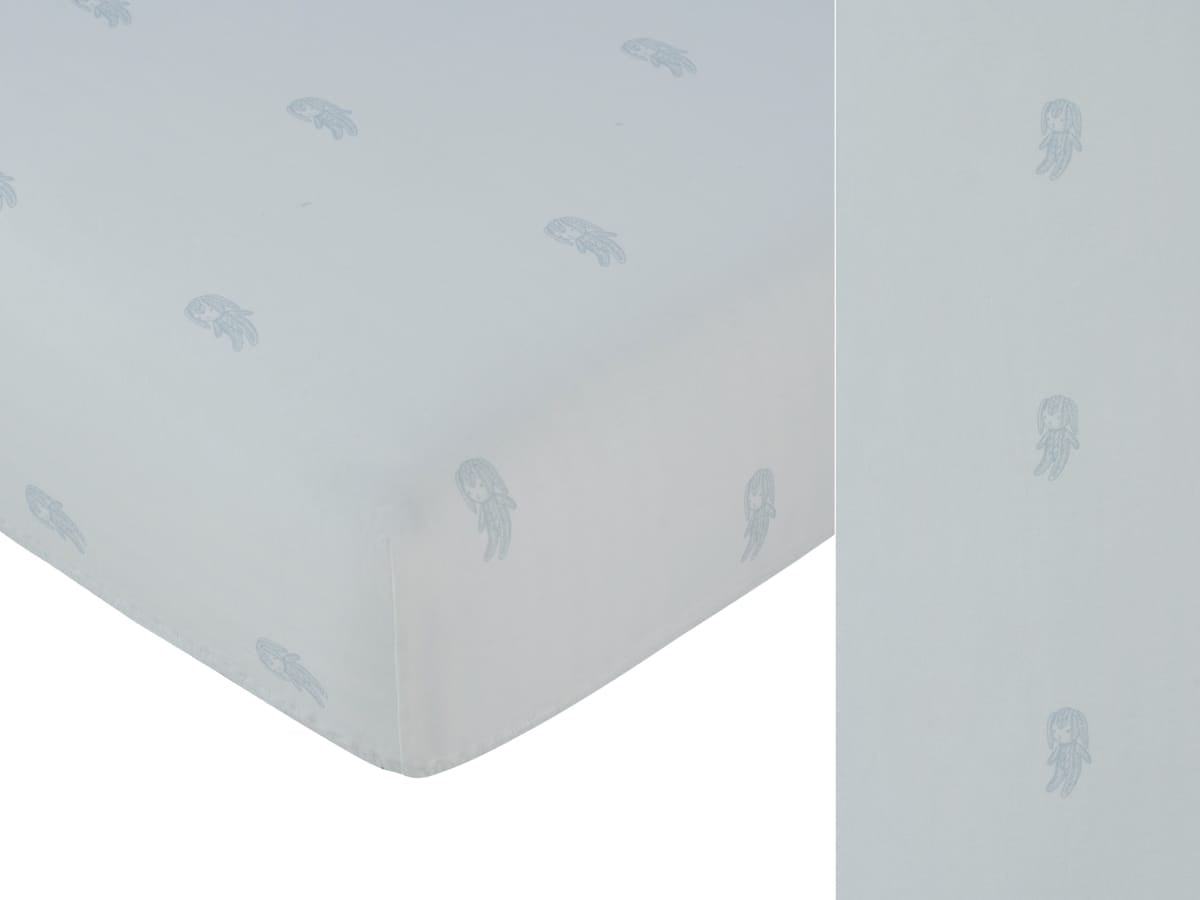 Atelier Cable Fitted Bassinet Sheet - Blue