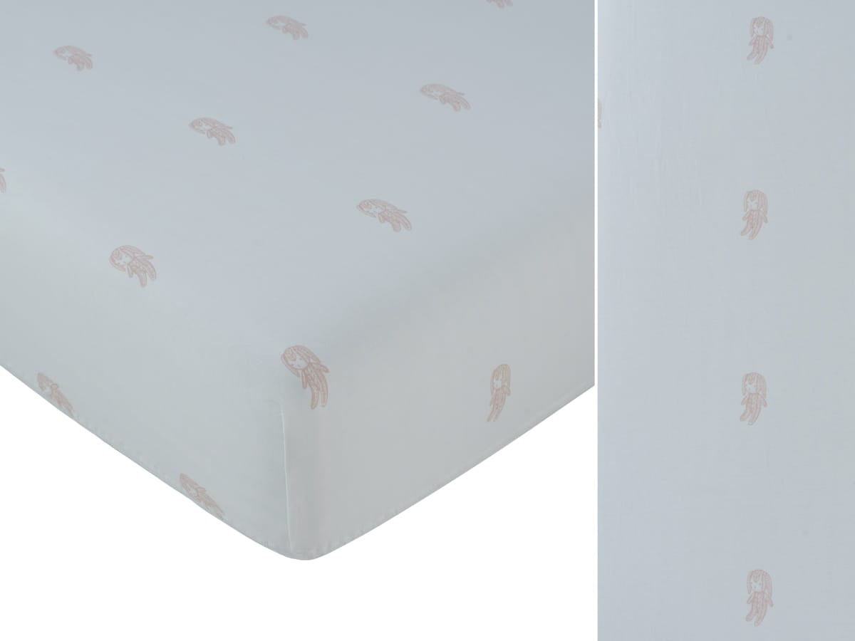 Atelier Cable Fitted Bassinet Sheet - Pink