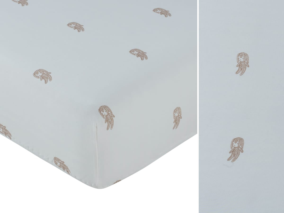 Atelier Cable Fitted Bassinet Sheet - Taupe