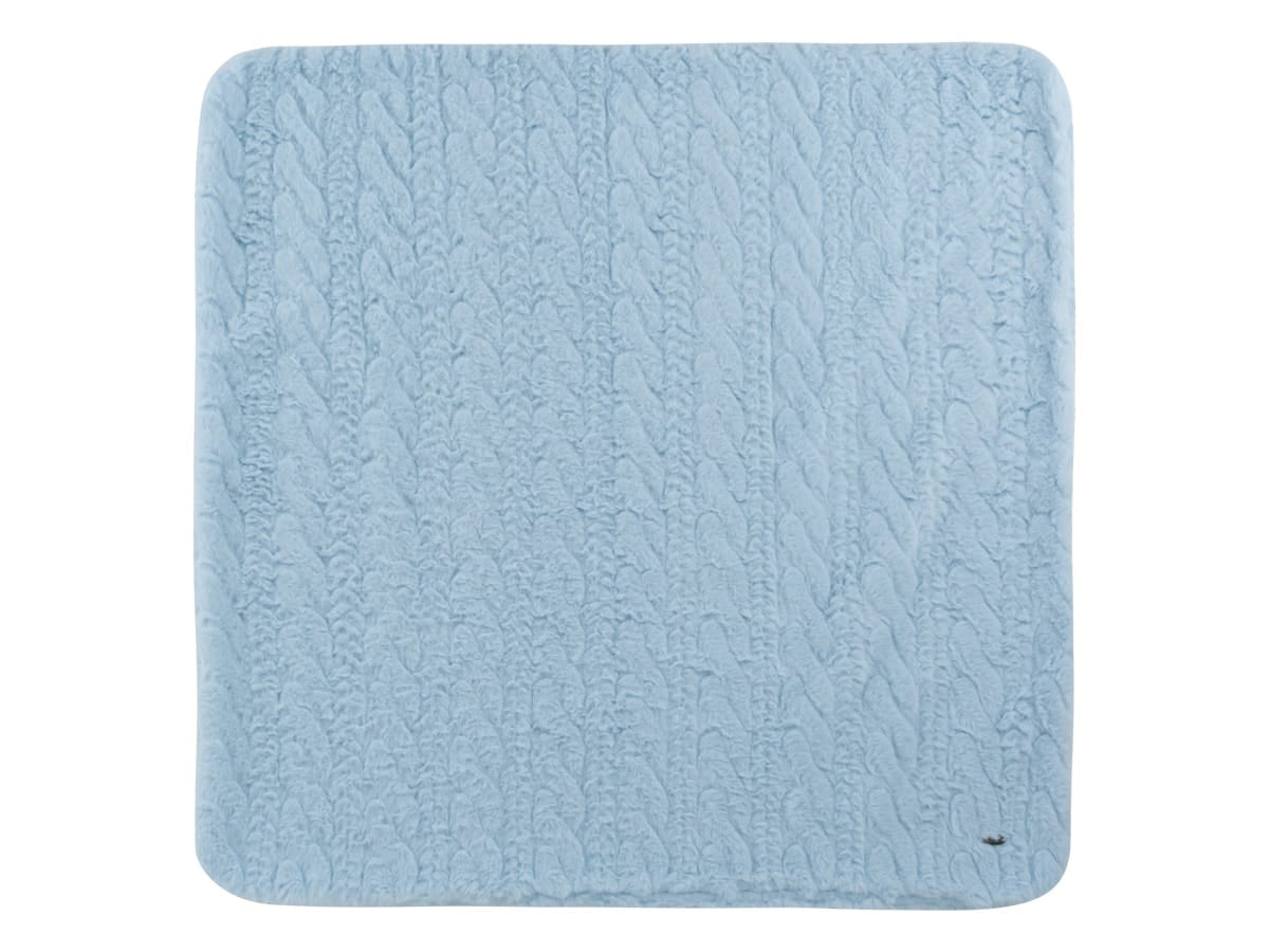 Atelier Cable Fur Blanket - Blue