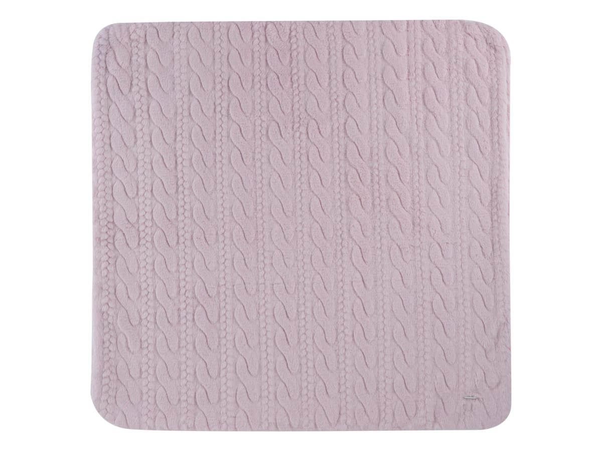 Atelier Cable Fur Blanket - Pink