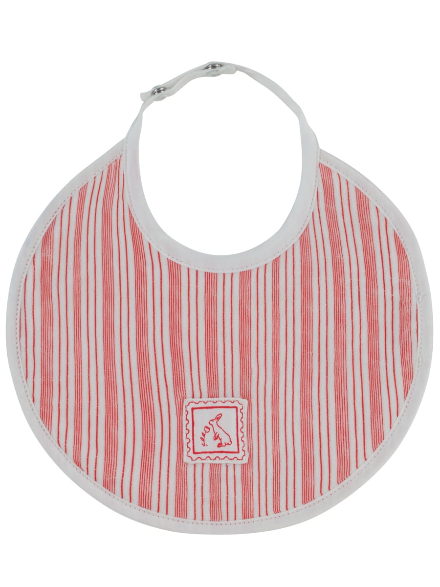 Stripe Stamp Bib - Red