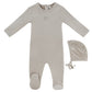 KB Logo Footie & Hat Set - Stone