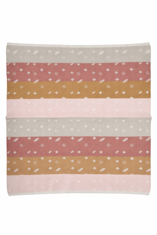 KB Logo Knit Blanket - Pink