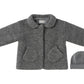 Petite Petal Sherpa Jacket & Hat - Grey