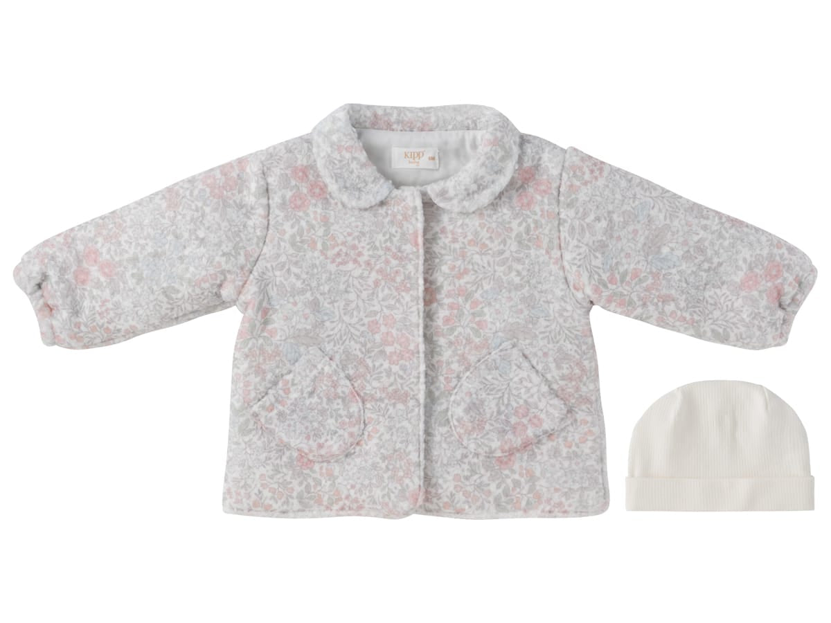 Petite Petal Sherpa Jacket & Hat - Multi