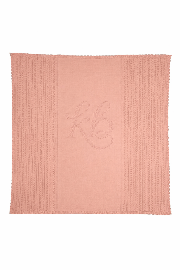 KB Pointelle Knit Blanket - Peach