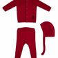 Bunny Knit Set with Hat - Red