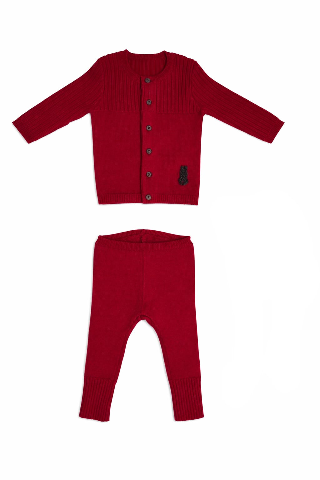 Bunny Knit Set - Red