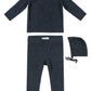 Felt Wrap Set with Hat - Grey