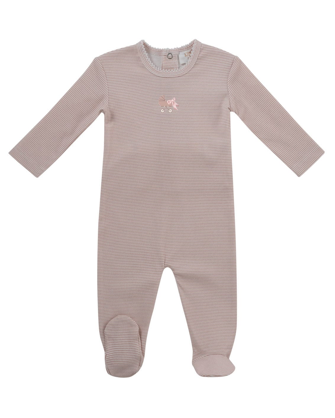 Carrera Pinstripe Footie - Pink